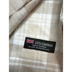 Classic Cashmere Scarf Scottish Tartan Plaid Neutral Cozy Luxury Heritage Wrap